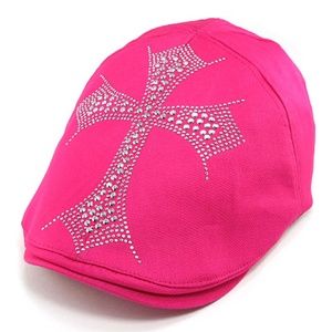 Cross Bling Sling Cap Sun Hat